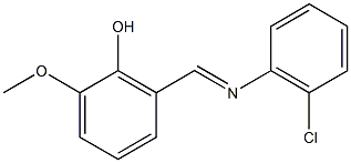 2-(((2-氯苯基)亚氨基)甲基)-6-甲氧基苯酚, 112628-73-6, 结构式
