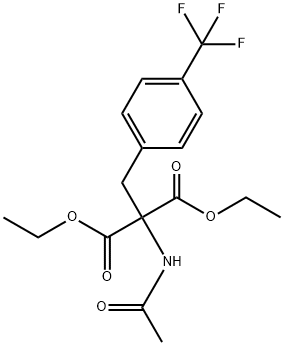 2-乙酰氨基-2-(4-(三氟甲基)苄基)丙二酸二乙酯, 114872-59-2, 结构式