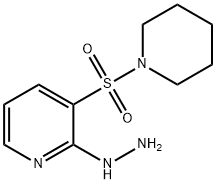 2-hydrazinyl-3-(piperidine-1-sulfonyl)pyridine 化学構造式