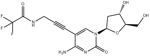 2'-脱氧-5-[3-[(三氟乙酰基)氨基]-1-丙炔基]胞苷 结构式