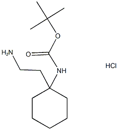 1-(2-Aminoethyl)-N-Boc-cyclohexylaminehydrochloride Struktur