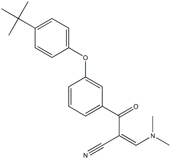 (2Z)-2-[(Z)-3-(4-tert-butylphenoxy)benzoyl]-3-(dimethylamino)prop-2-enenitrile 化学構造式