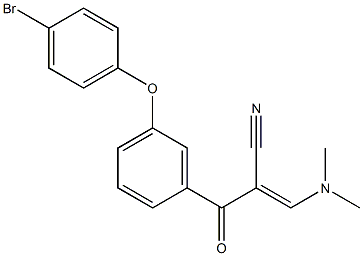 (2E)-2-[(E)-3-(4-bromophenoxy)benzoyl]-3-(dimethylamino)prop-2-enenitrile,1164537-02-3,结构式