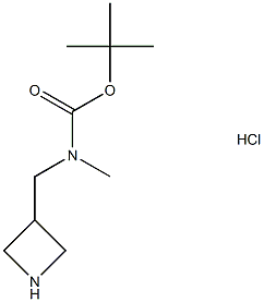 3-[(Methylamino)methyl]azetidine, 3-BOC protected hydrochloride Struktur