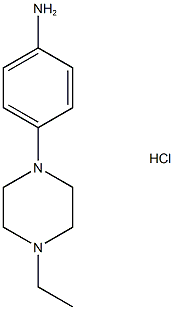 Benzenamine, 4-(4-ethyl-1-piperazinyl)-, hydrochloride (1:2) 化学構造式