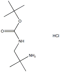 1-N-叔丁氧羰基-2-甲基-1,2-丙二胺盐酸盐, 1179361-35-3, 结构式