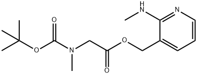 2-(methylamino)pyridin-3-yl)methyl 2-((tert-butoxycarbonyl)(methyl)amino)acetate Struktur