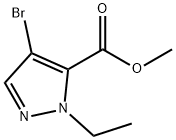 4-溴-1-乙基-1H-吡唑-5-羧酸甲酯 结构式