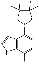 7-Fluoro-1H-indazole-4-boronic acid pinacol ester,1186334-64-4,结构式