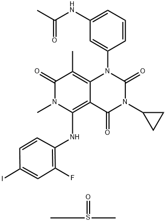 トラメチニブジメチルスルホキシド付加物 化学構造式