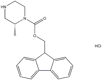 (R)-1-FMOC-2-甲基-哌嗪盐酸盐 结构式