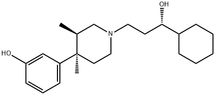 3-[1-[(S)-3-Hydroxy-3-cyclohexylpropyl]-3α,4-dimethylpiperidine-4α-yl]phenol Structure