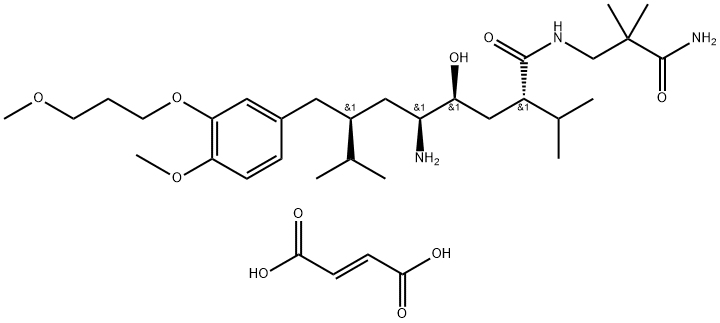 CGP 60536 FUMARATE|||SPP 100 FUMARATE|||CGP 60536 FUMARATE ; CGP60536B FUMARATE ; SPP 100 FUMARATE|||CGP60536B FUMARATE,1196835-68-3,结构式