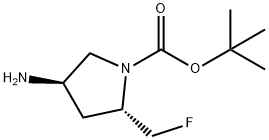 4-AMino-2-fluoroMethyl-pyrrolidine-1-carboxylic acid tert-butyl 结构式