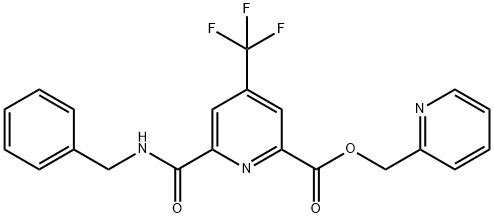 (pyridin-2-yl)methyl 6-(benzylcarbamoyl)-4-(trifluoromethyl)pyridine-2-carboxylate Structure