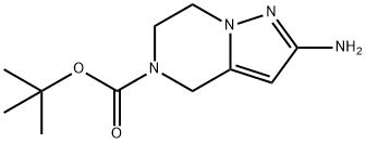 叔-丁基 2-氨基-6,7-二氢吡唑并[1,5-A]吡嗪-5(4H)-甲酸基酯 结构式