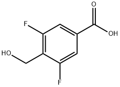 3,5-Difluoro-4-(hydroxymethyl)benzoicacid 化学構造式