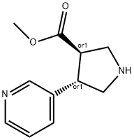 (3R,4S)-4-(吡啶-3-基)吡咯烷-3-羧酸甲酯,1212071-38-9,结构式