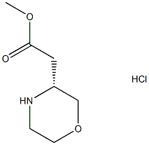 (R)-METHYL2-(MORPHOLIN-3-YL)ACETATEHYDROCHLORIDE Struktur