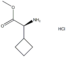 Cyclobutaneacetic acid, α-amino-, methyl ester, (αS)- Structure