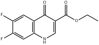 Ethyl-6,7-difluoro-1,4-dihydro-4-oxo-3-xynoline carbonate 化学構造式