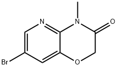 7-溴-4-甲基-2H-吡啶并[3,2-B][1,4]噁嗪-3(4H)-酮 结构式