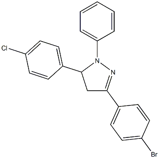 3-(4-bromophenyl)-5-(4-chlorophenyl)-1-phenyl-4,5-dihydro-1H-pyrazole