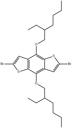 2,6-Dibromo-4,8-bis[(2-ethylhexyl)oxy]-benzo[1,2-b:4,5-b']dithiophene Struktur