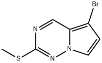 5‐bromo‐2‐(methylsulfanyl)pyrrolo[2,1‐ f][1,2,4]triazine,1233181-67-3,结构式