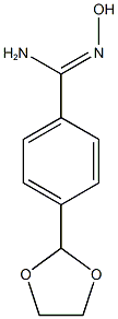 (Z)-4-(1,3-dioxolan-2-yl)-N'-hydroxybenzene-1-carboximidamide 化学構造式