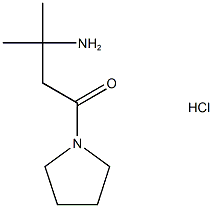 3-氨基-3-甲基-1-(1-吡咯烷基)-1-丁酮盐酸盐,1246471-46-4,结构式