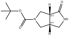 (3aR,6aR)-rel-Hexahydro-4-oxo-pyrrolo[3,4-c]pyrrole-2(1H)-carboxylic Acid 1,1-DiMethylethyl Ester Struktur