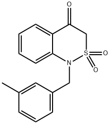 1-(3-methylbenzyl)-1H-2,1-benzothiazin-4(3H)-one 2,2-dioxide Structure