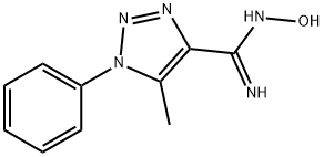 (Z)-N'-hydroxy-5-methyl-1-phenyl-1H-1,2,3-triazole-4-carboximidamide 化学構造式