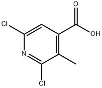 2,6-二氯-3-甲基异烟酸2,6-二氯-3-甲基-4-吡啶甲酸, 1256835-40-1, 结构式
