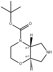 (4AS,7AS)-TERT-BUTYL HEXAHYDROPYRROLO[3,4-B][1,4]OXAZINE-4(4AH)-CARBOXYLATE Struktur