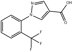 1-(2-三氟甲基苯基)吡唑-4-甲酸 结构式