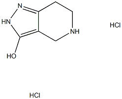 1H,2H,3H,4H,5H,6H,7H-ピラゾロ[4,3-C]ピリジン-3-オン二塩酸塩 化学構造式
