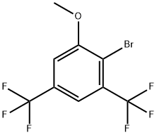 2-溴-3,5-二三氟甲基苯甲醚, 1261667-41-7, 结构式