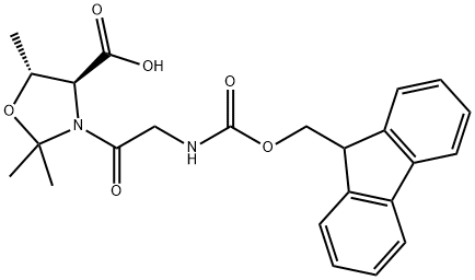 (4S,5R)-3-[2-[[芴甲氧羰基]氨基]乙酰基]-2,2,5-三甲基-4-恶唑烷羧酸,1262308-49-5,结构式