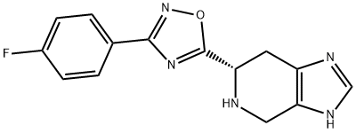 (S)-3-(4-fluorophenyl)-5-(4,5,6,7-tetrahydro-3H-imidazo[4,5-c]pyridin-6-yl)-1,2,4-oxadiazole,1263033-60-8,结构式
