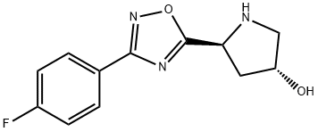 (3R,5S)-5-(3-(4-fluorophenyl)-1,2,4-oxadiazol-5-yl)pyrrolidin-3-ol Struktur