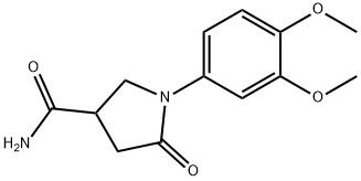 1-(3,4-dimethoxyphenyl)-5-oxopyrrolidine-3-carboxamide 化学構造式