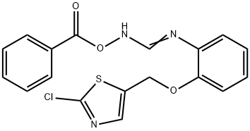 (Z)-[amino({2-[(2-chloro-1,3-thiazol-5-yl)methoxy]phenyl})methylidene]amino benzoate,1273562-41-6,结构式