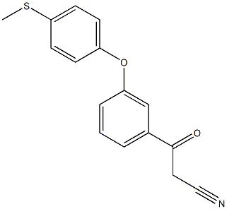 3-{3-[4-(methylsulfanyl)phenoxy]phenyl}-3-oxopropanenitrile Structure