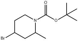 1-piperidinecarboxylic acid, 4-bromo-2-methyl-, 1,1-dimethylethyl ester Struktur
