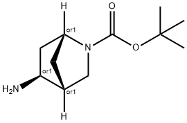TERT-BUTYL (1S,4S,5R)-REL-5-AMINO-2-AZABICYCLO[2.2.1]HEPTANE-2-CARBOXYLATE,1290539-90-0,结构式