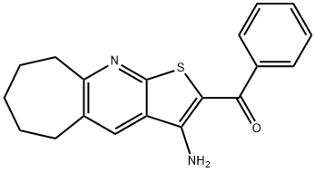 (3-amino-6,7,8,9-tetrahydro-5H-cyclohepta[b]thieno[3,2-e]pyridin-2-yl)(phenyl)methanone Structure