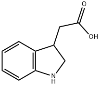 (2,3-二氢-1H-吲哚-3)-乙酸 结构式