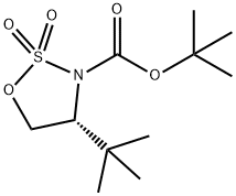 (4R)-4-叔丁基-1,2,3-氧杂噻唑烷-2,2-二氧化物-3-羧酸叔丁基酯,1313705-92-8,结构式